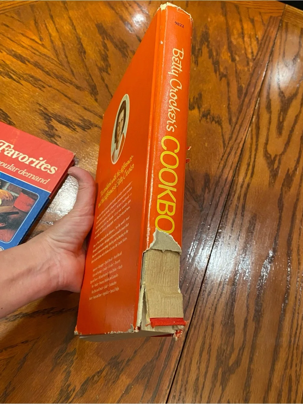 2 Betty Crocker vintage Cookbooks - Red Cover with Multicolor Food Wheel